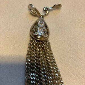 Vintage Silver Tone Monet Dangle Earings